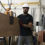 Army veteran Terrance Cook works in the crating department at TAKTYL in Turtle Creek. Pittsburgh Hires Veterans assisted with his job placement.